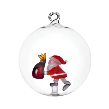 Santa with Amber Sack Ornament by Ichendorf Milano