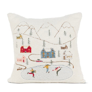 Square Ski Skating Village Cushion