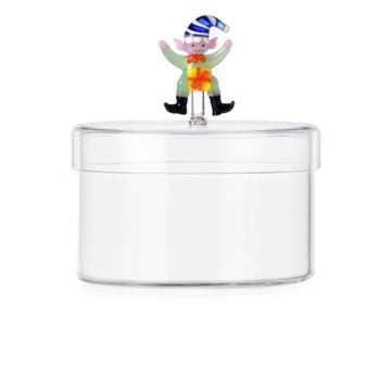 Green Elf with Gift  Box by Ichendorf Milano