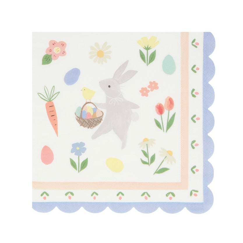 Easter Bunny  Napkins by Meri Meri - 2 sizes