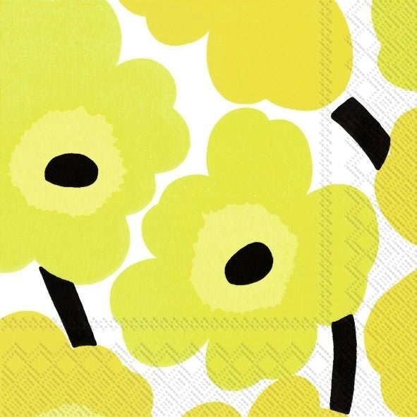 Yellow Marimekko Unikko Napkin - 2 sizes