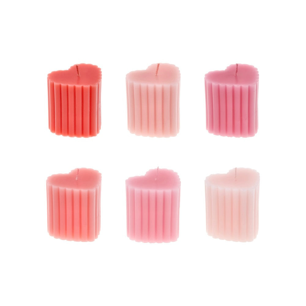 Scalloped Heart Candles