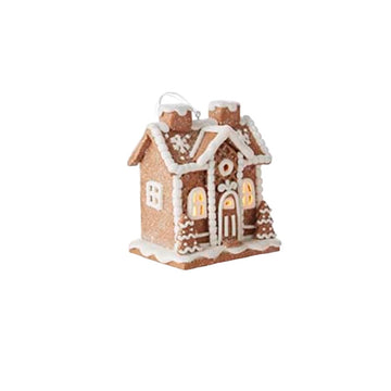 Lighted 2 Chimney Gingerbread House - XSmall