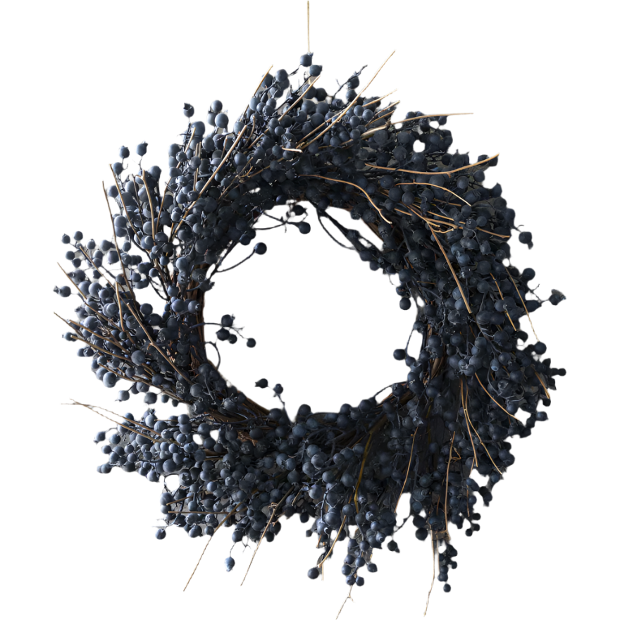 Midnight Artificial Berry Wreath by Abigail Ahern