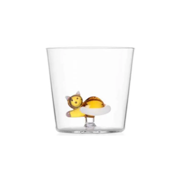 Lying Amber Cat with White Tail Tumbler - by Ichendorf Milano