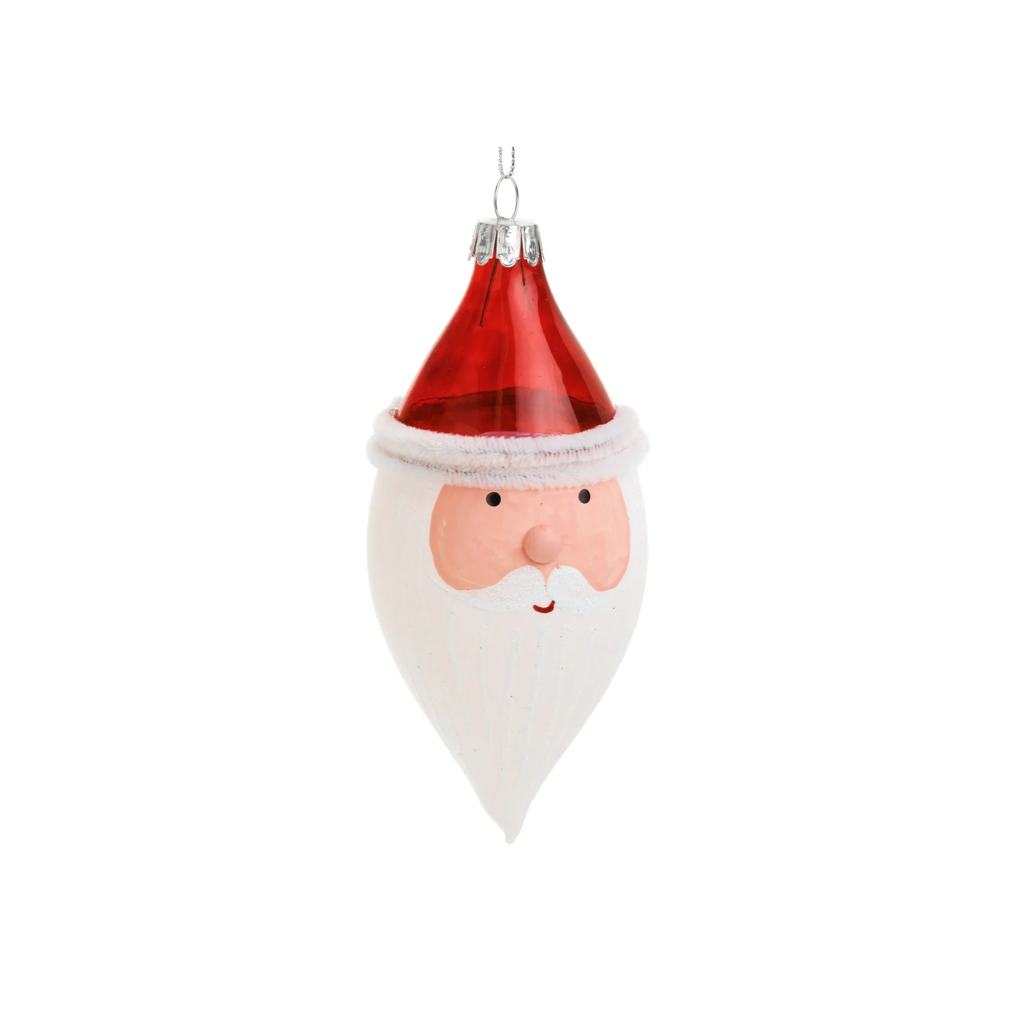 Santa Glass Ornament