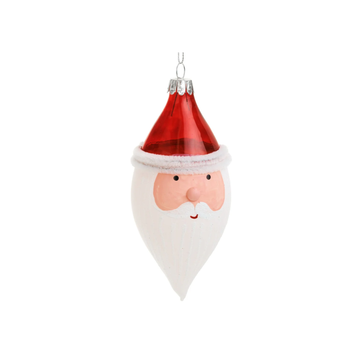 Santa Glass Ornament