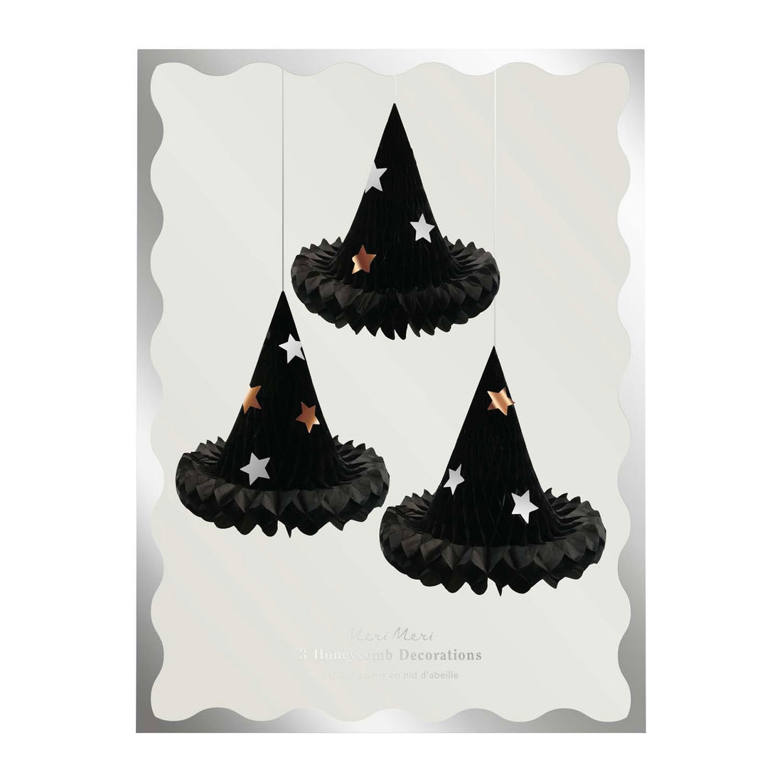 Hanging Honeycomb Witch Hat Decorations by Meri Meri