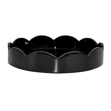 Small Black Scalloped Tray by Addison Ross