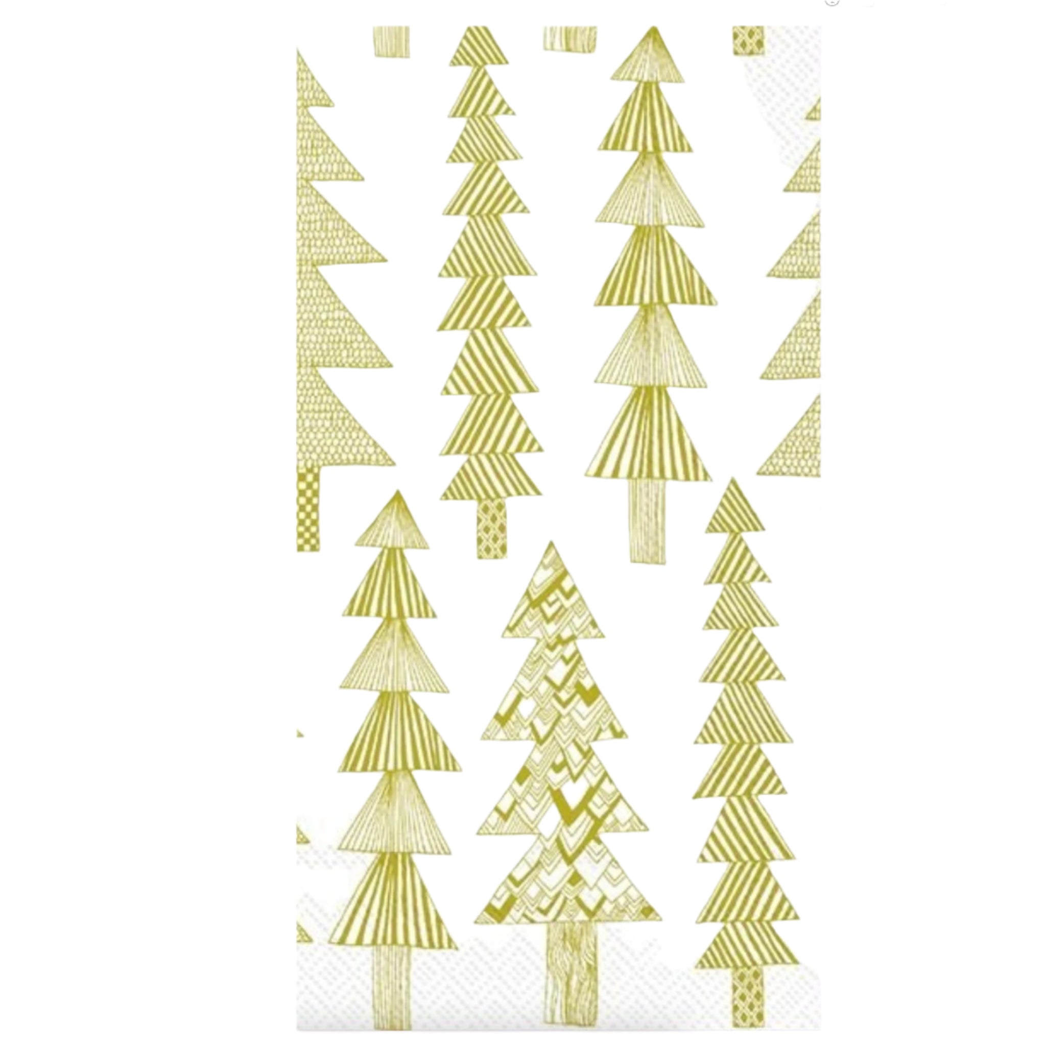 White + Gold Kuusikossa Buffet Napkin by Marimekko