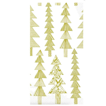 White + Gold Kuusikossa Buffet Napkin by Marimekko