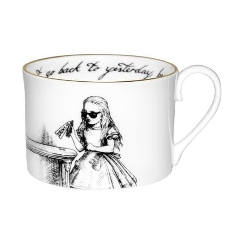 Alice in Wonderland Alice at Table Tea Cup & Saucer
