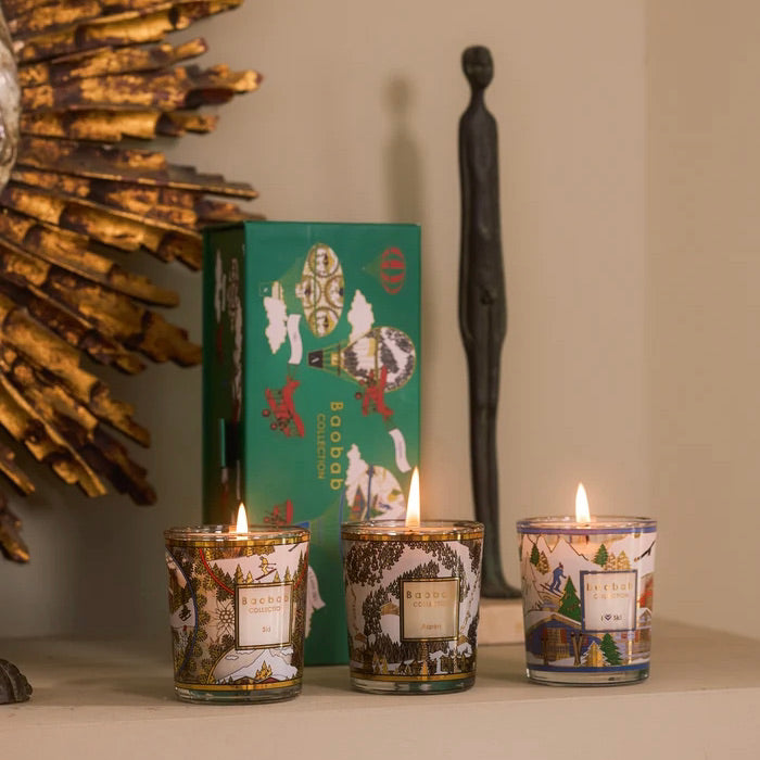 Trio Travel Candles I LoveSki - Aspen by Baobab