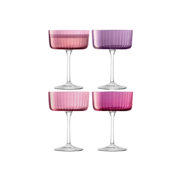 Gems Coupe/Cocktail Glass Assorted Garnet - set of 4