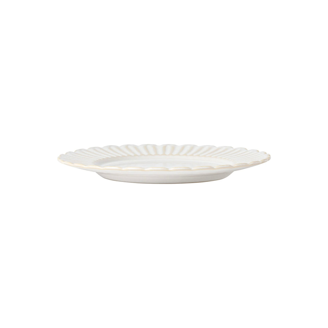 White Cristal Salad/Dessert Plate - set of 6
