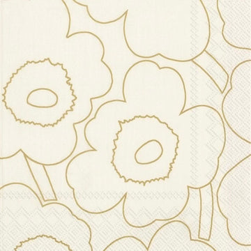 Marimekko Piirto Unikko Napkin - Gold