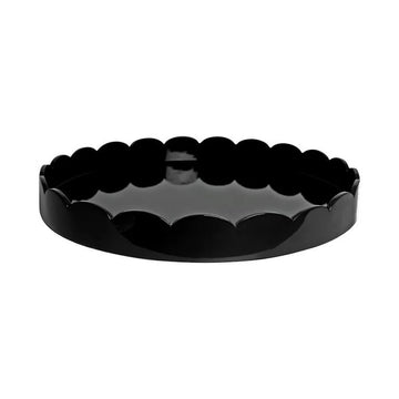 Medium Black Scalloped Tray by Addison Ross