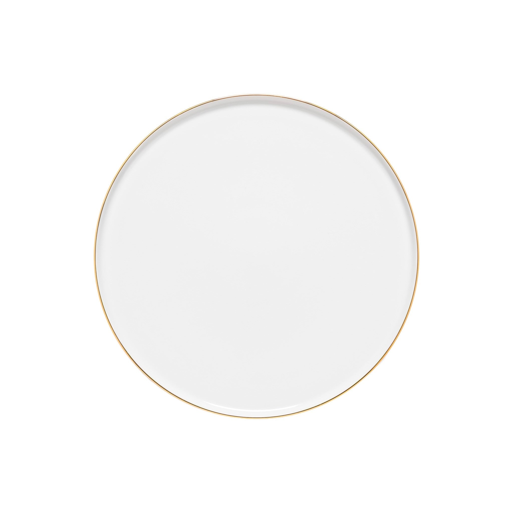 Gold Rim Resonance Porcelain Dinner Plate - set of 6