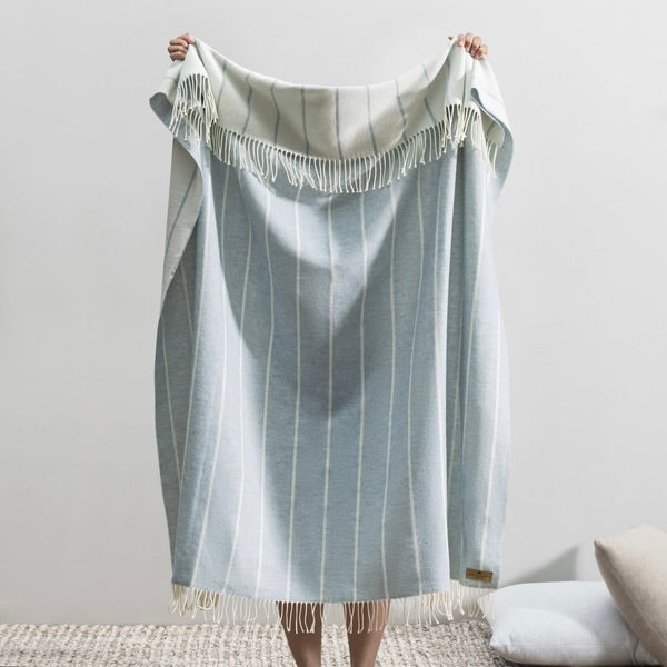 Crystal Blue Fiji Stripe Throw