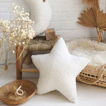 🇨🇦 Ivory Sherpa Star Cushion
