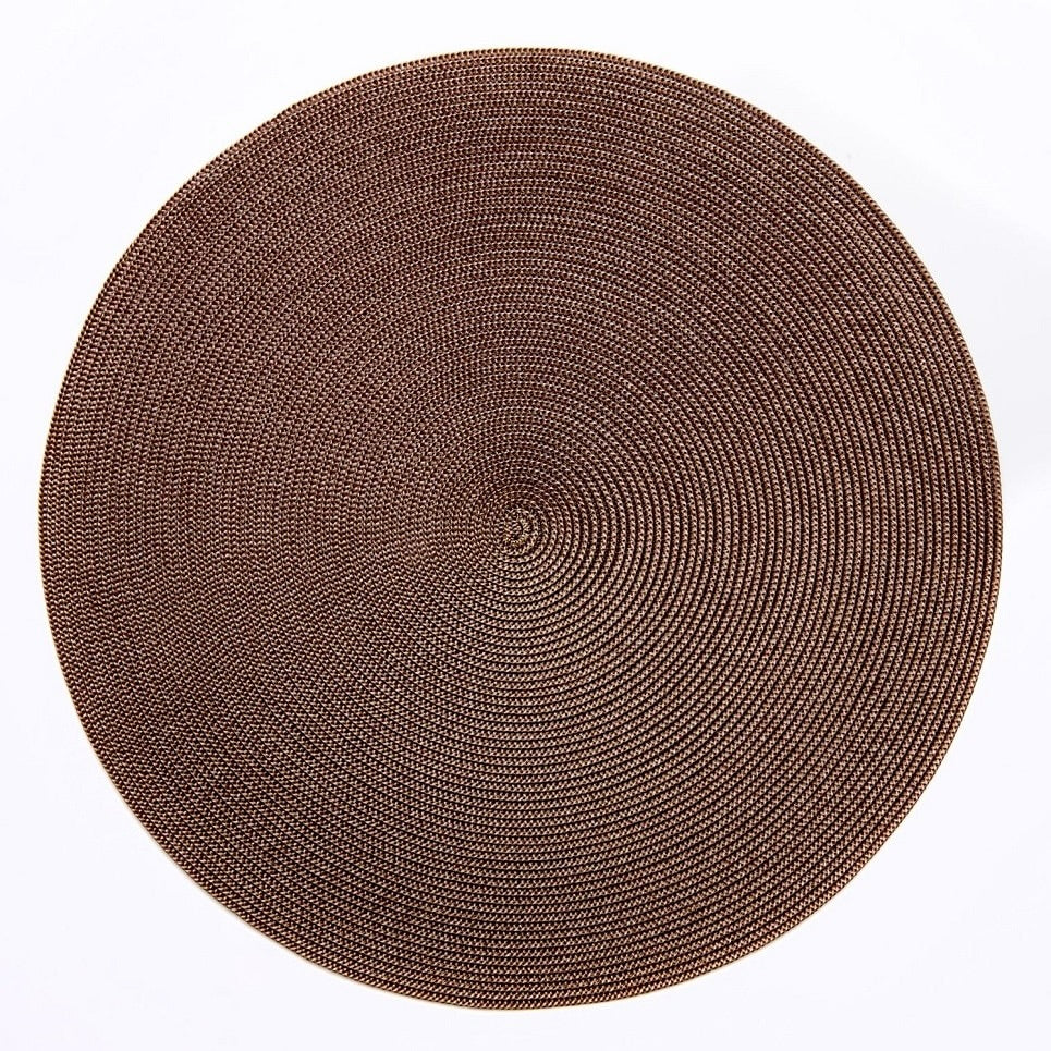 Mocha Round Placemat by Deborah Rhodes