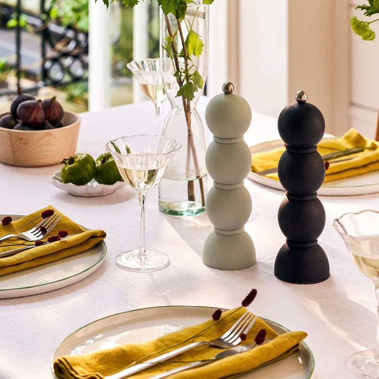 Black Scandi Bobbin Salt + Pepper Mill by Addison Ross