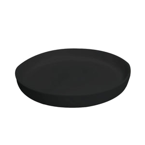 Small Round Resin Platter - Black