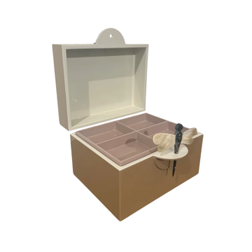Amber Lacquer Box Dragonfly - Medium