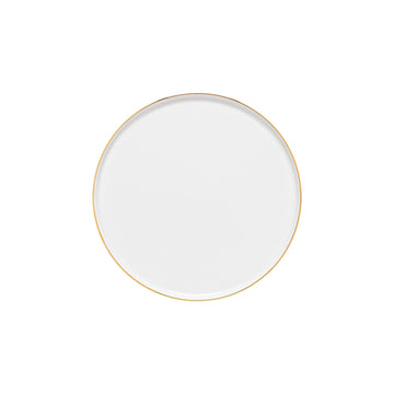 Gold Rim Resonance Porcelain Salad/Dessert  Plate - set of 6