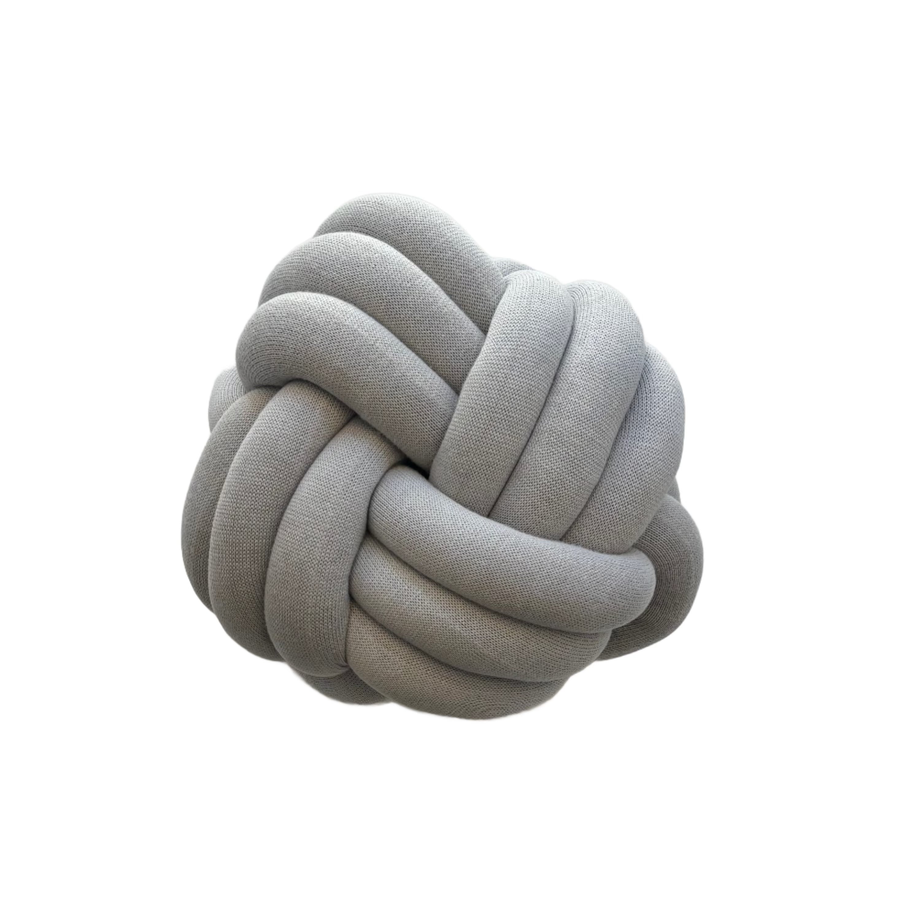 Pale Grey Knot Cushion