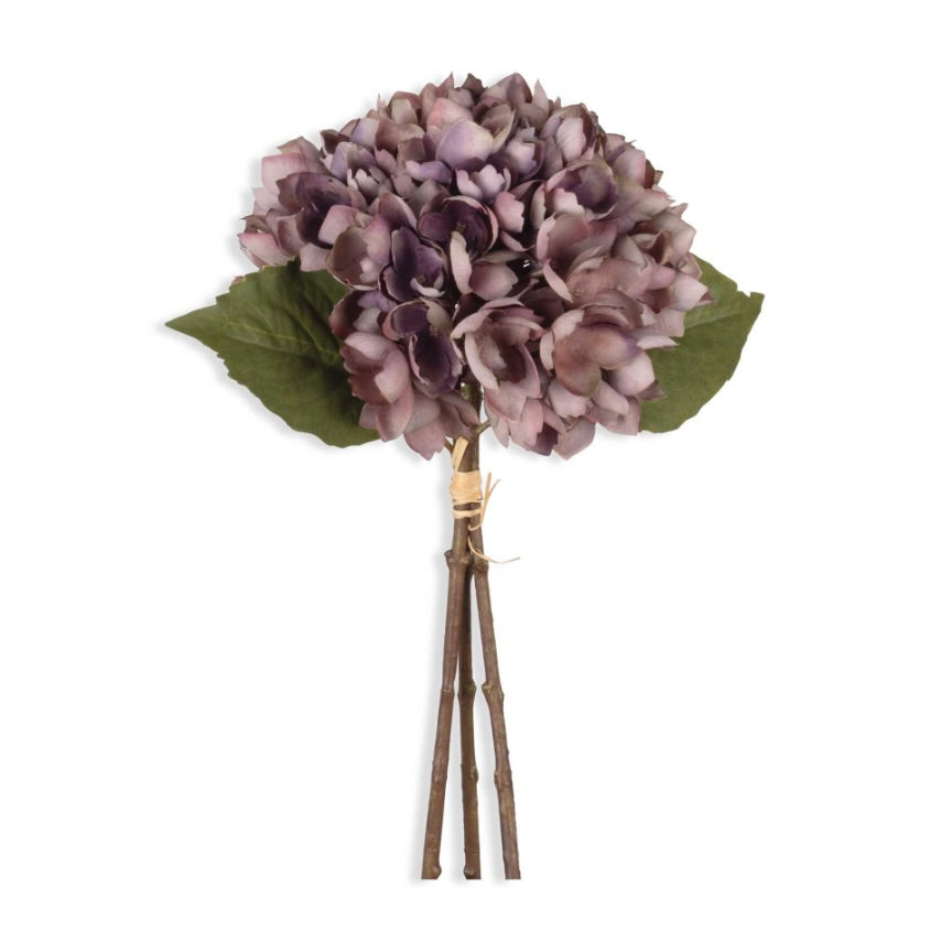 Damson Artificial Hydrangea Bunch by Abigail Ahern