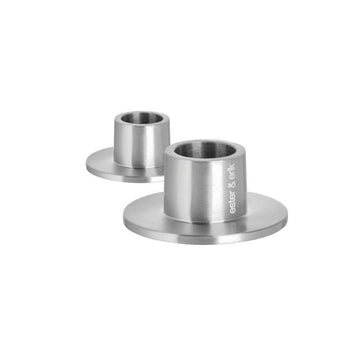 Matte Silver Taper Candle Holders by Ester + Erik