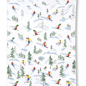 Down the Slope Tea Towel