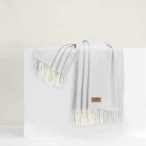 Silver Italian Herringbone Throw