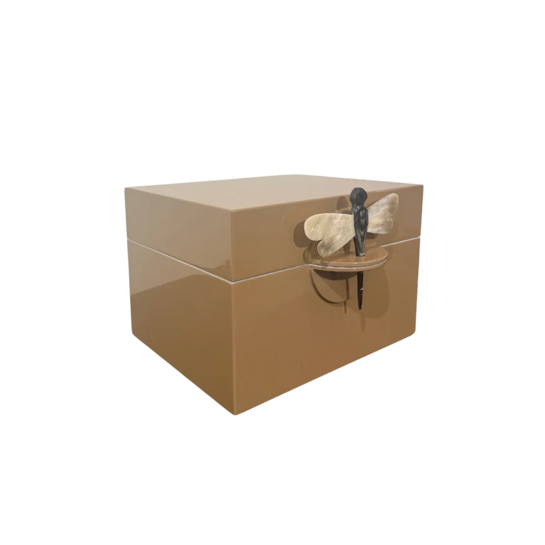 Amber Lacquer Box Dragonfly - Medium