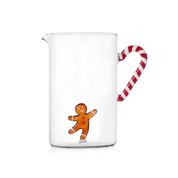 Mr Gingerbread with Candy Cane Handle Jug by Ichendorf Milano