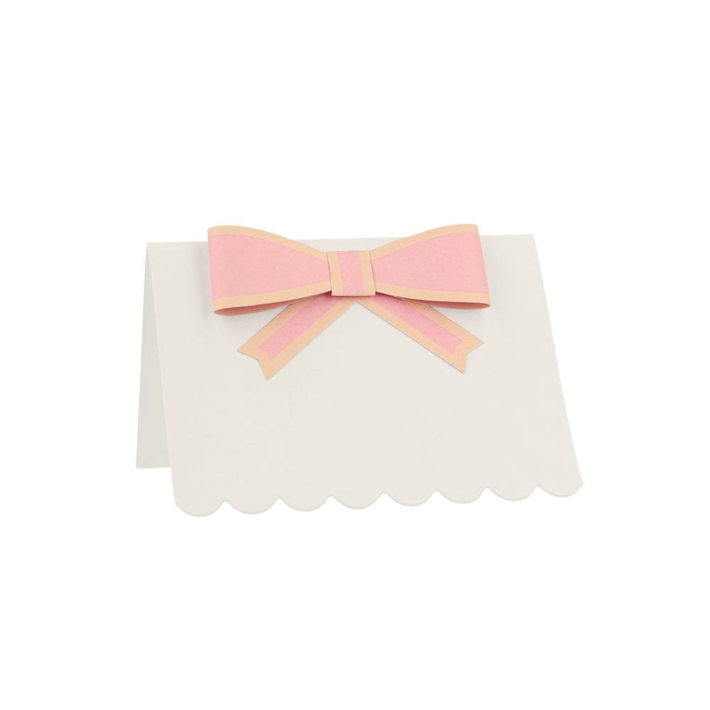 Pastel Velvet Bow Place Cards