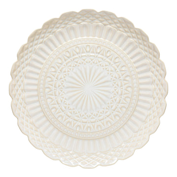 White Cristal Round Platter