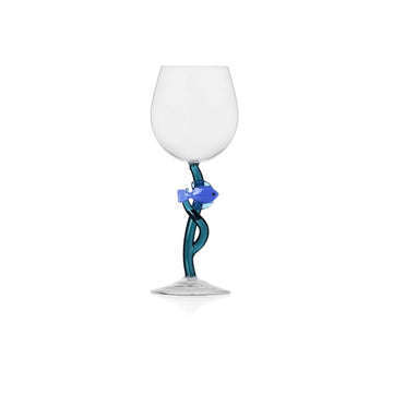 Blue Fish Wine Glass - by ichendorf milano