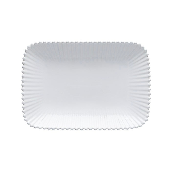 White Pearl Rectangular Platter - medium