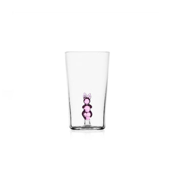 Pink Rabbit Long Drink Glass - by Ichendorf Milano