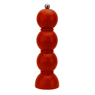 Red Lacquer Bobbin Salt + Pepper Mill by Addison Ross