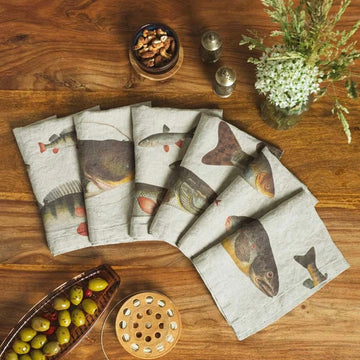 Freshwater Fish Napkins - set of 2 assorted styles
