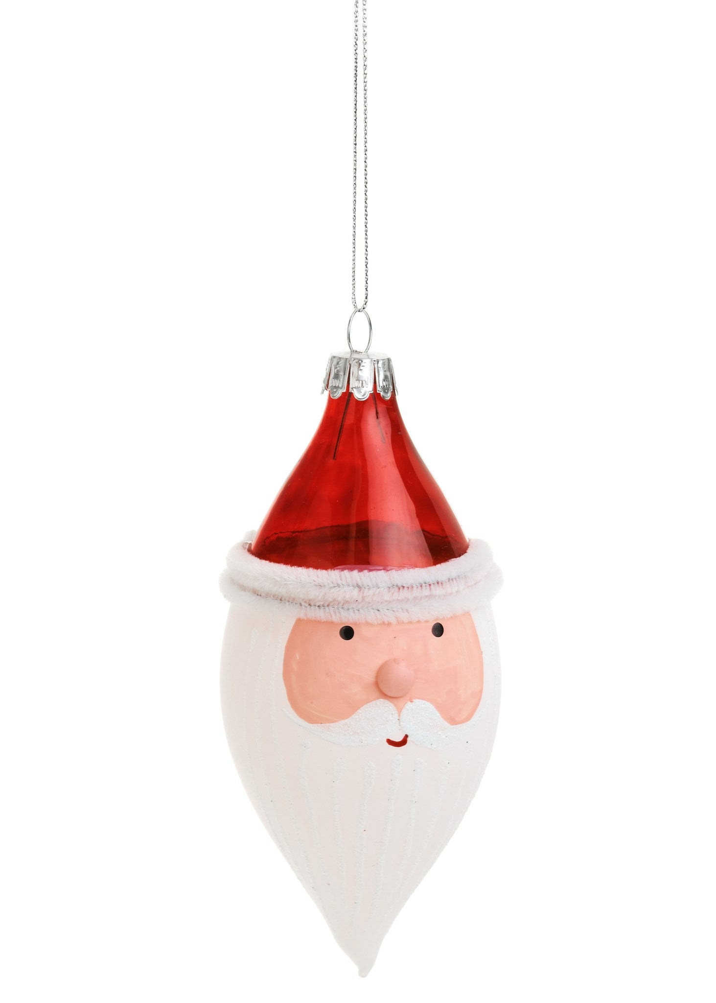Santa Glass Ornament