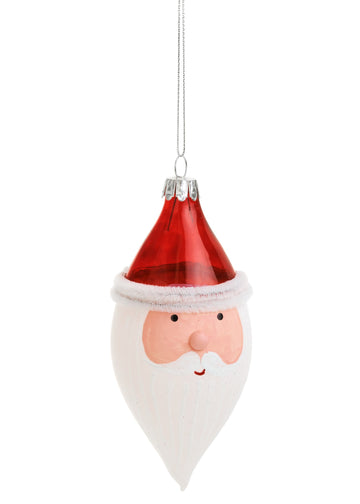 Santa Glass Ornament