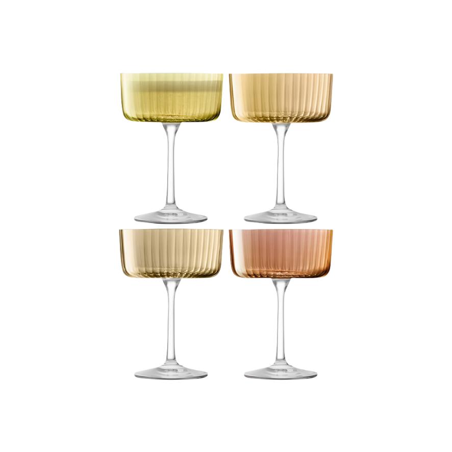 Gems Coupe/Cocktail Glass Amber- set of 4