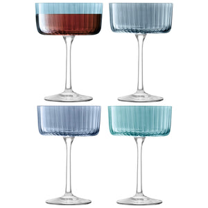 Gems Coupe/Cocktail Glass Assorted Sapphire- set of 4