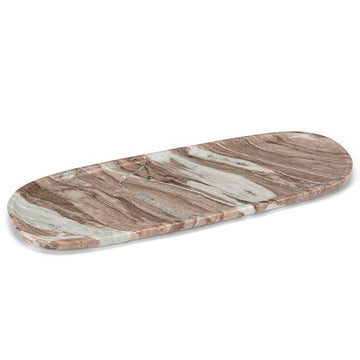 Brown Marble Oblong Tray -Large