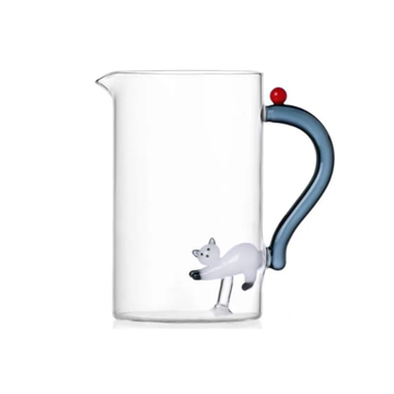 White Cat with Smoke Tail + Berry Pitcher - by Ichendorf Milano