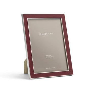 Cherry Enamel Silver Trim Picture Frame by Addison Ross - 2 sizes